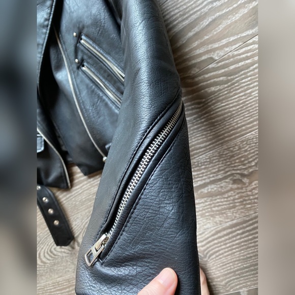 Studded Faux Leather Jacket - Picture 3 of 6